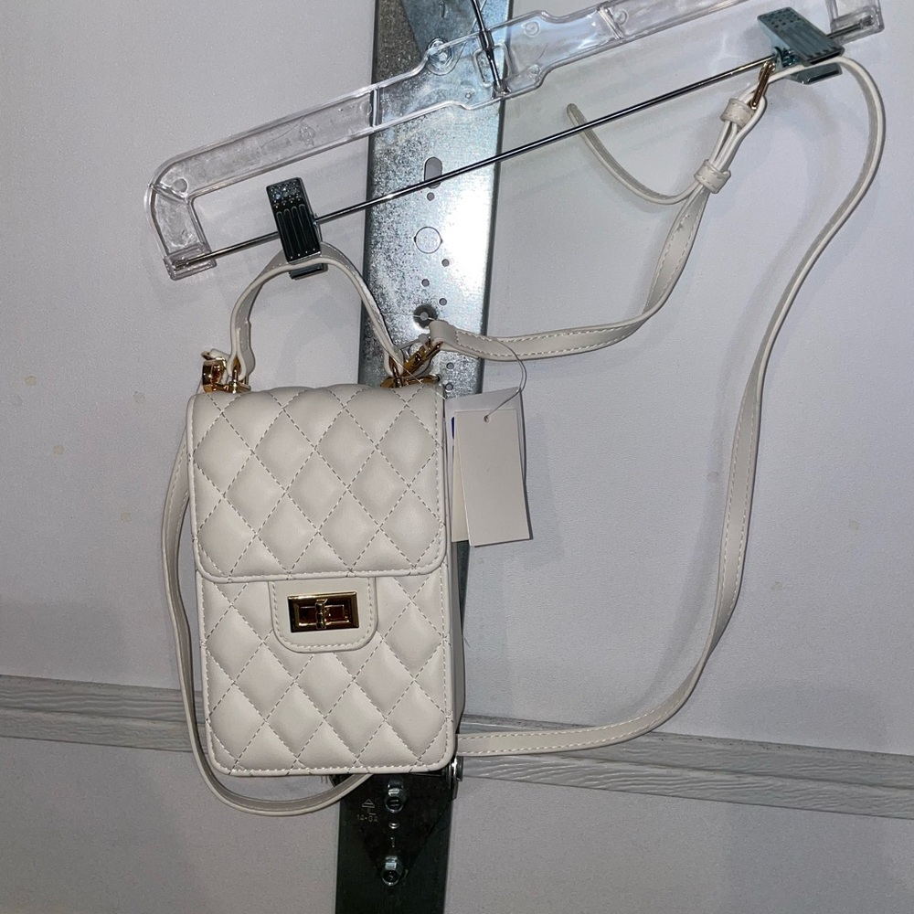 Quilted Crossbody Bag - White